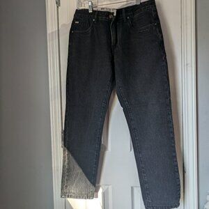 Live Vintage Denim Jeans, LVD, Black, Straight Leg, Size W33 L32